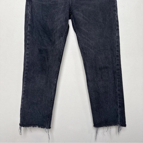 Zara Womens 2 Frayed  Hem High Waist Jeans - Picture 7 of 13